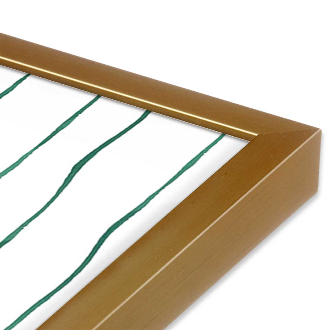 [Color:Polished Gold], Picture of art in a Polished Gold frame at an angle