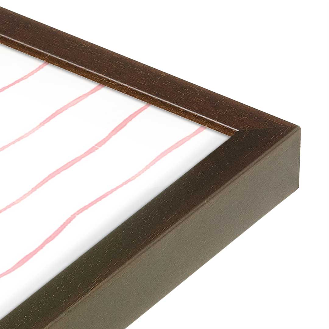 [Color:Espresso], Picture of art in a Espresso frame at an angle