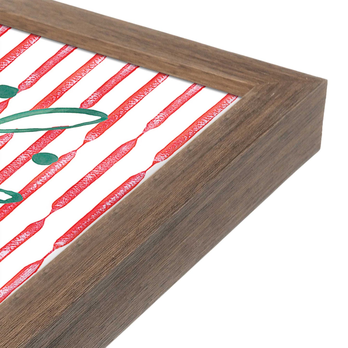 [Color:Walnut], Picture of art in a Walnut frame at an angle