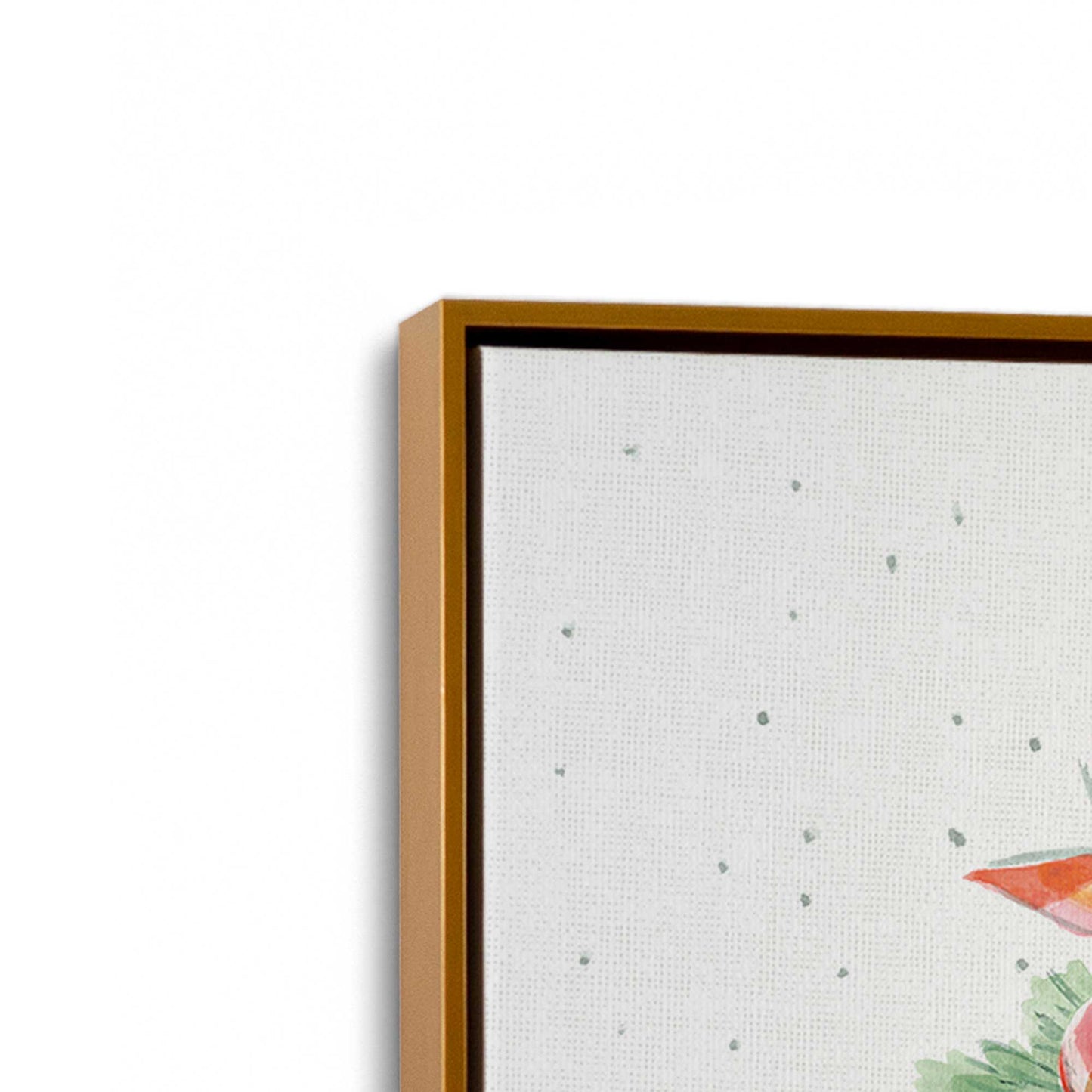 [Color:Polished Gold], Picture of art in a Polished Gold frame at an angle