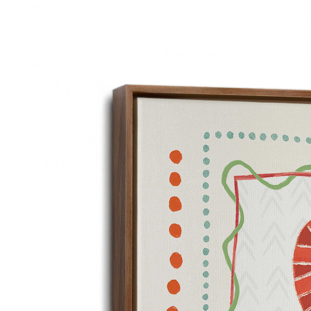 [Color:Walnut], Picture of art in a Walnut frame at an angle