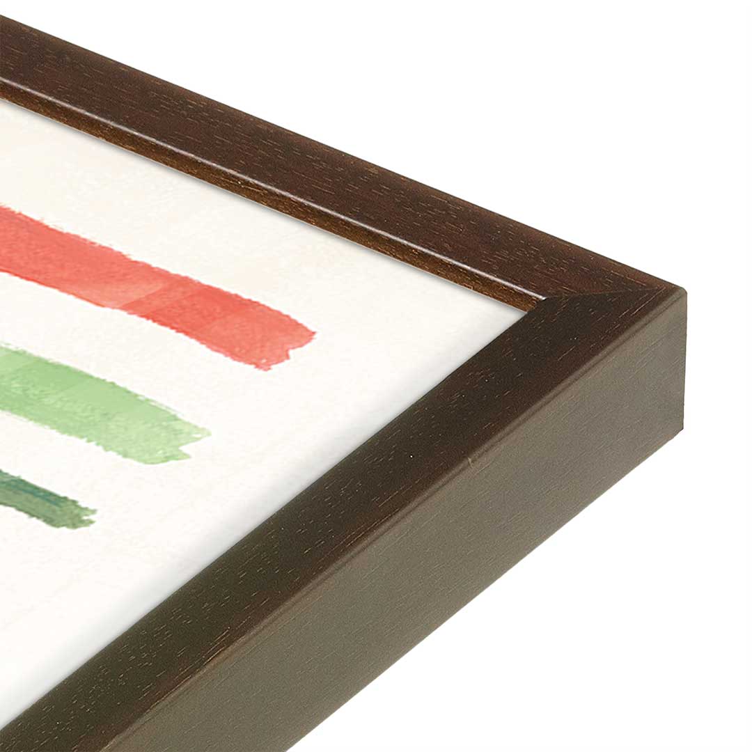 [Color:Brown], Picture of art in a Brown frame at an angle