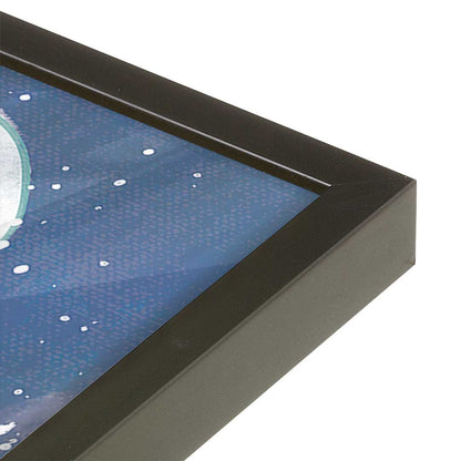 [Color:Satin Black], Picture of art in a Satin Black frame of the corner
