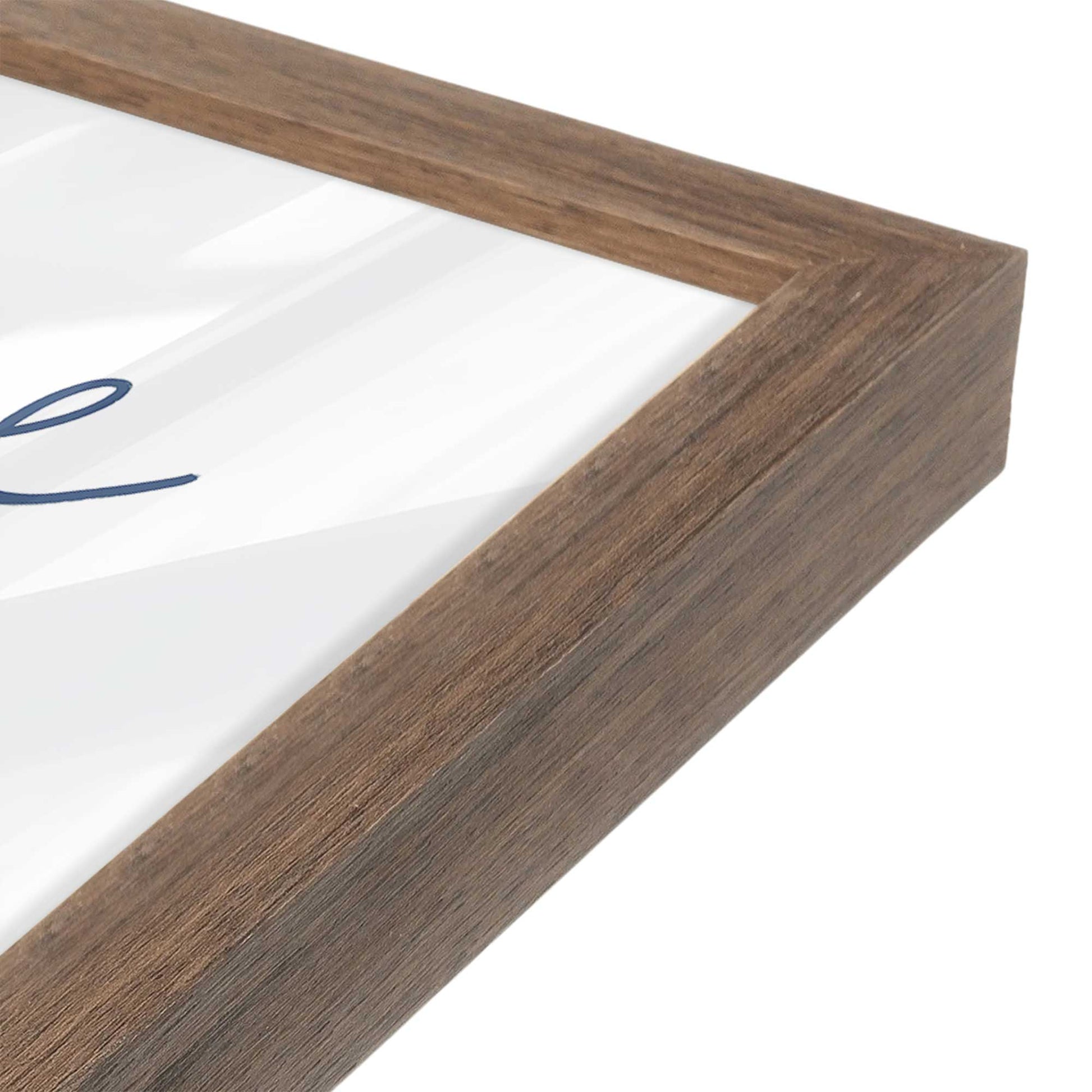 [Color:Walnut], Picture of art in a Walnut frame of the corner