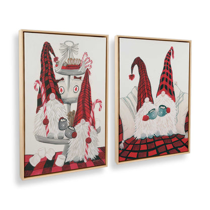 [Color:American Maple], Picture of art in a American Maple frame at an angle