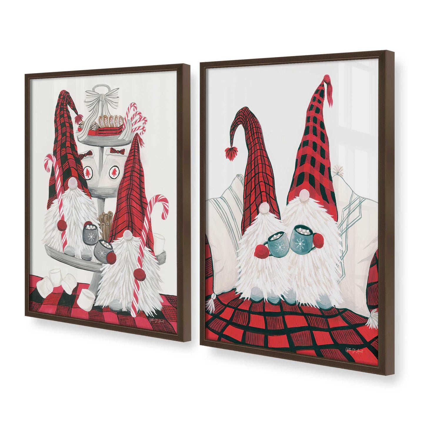 [Color:Belvinder Brown], Picture of art in a Belvinder Brown frame at an angle