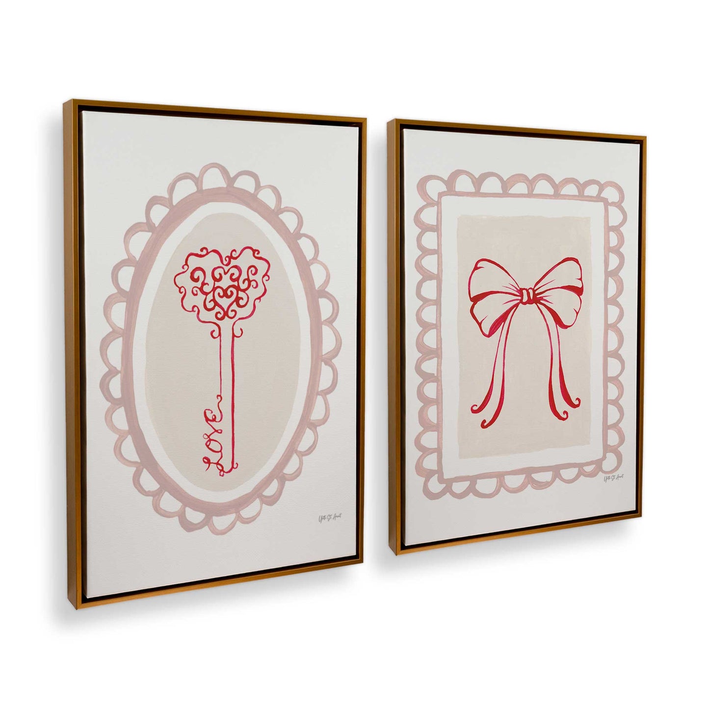 [Color:Polished Gold], Picture of art in a Polished Gold frame at an angle