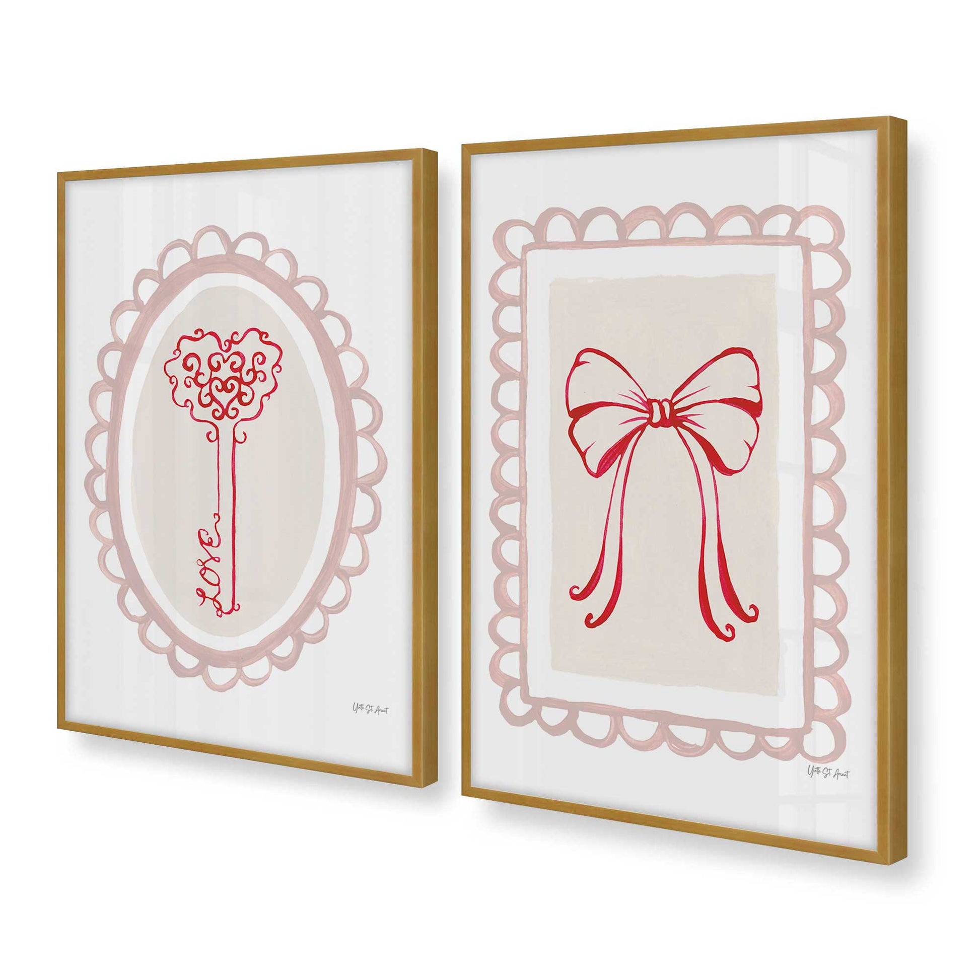 [Color:Polished Gold], Picture of art in a Polished Gold frame at an angle
