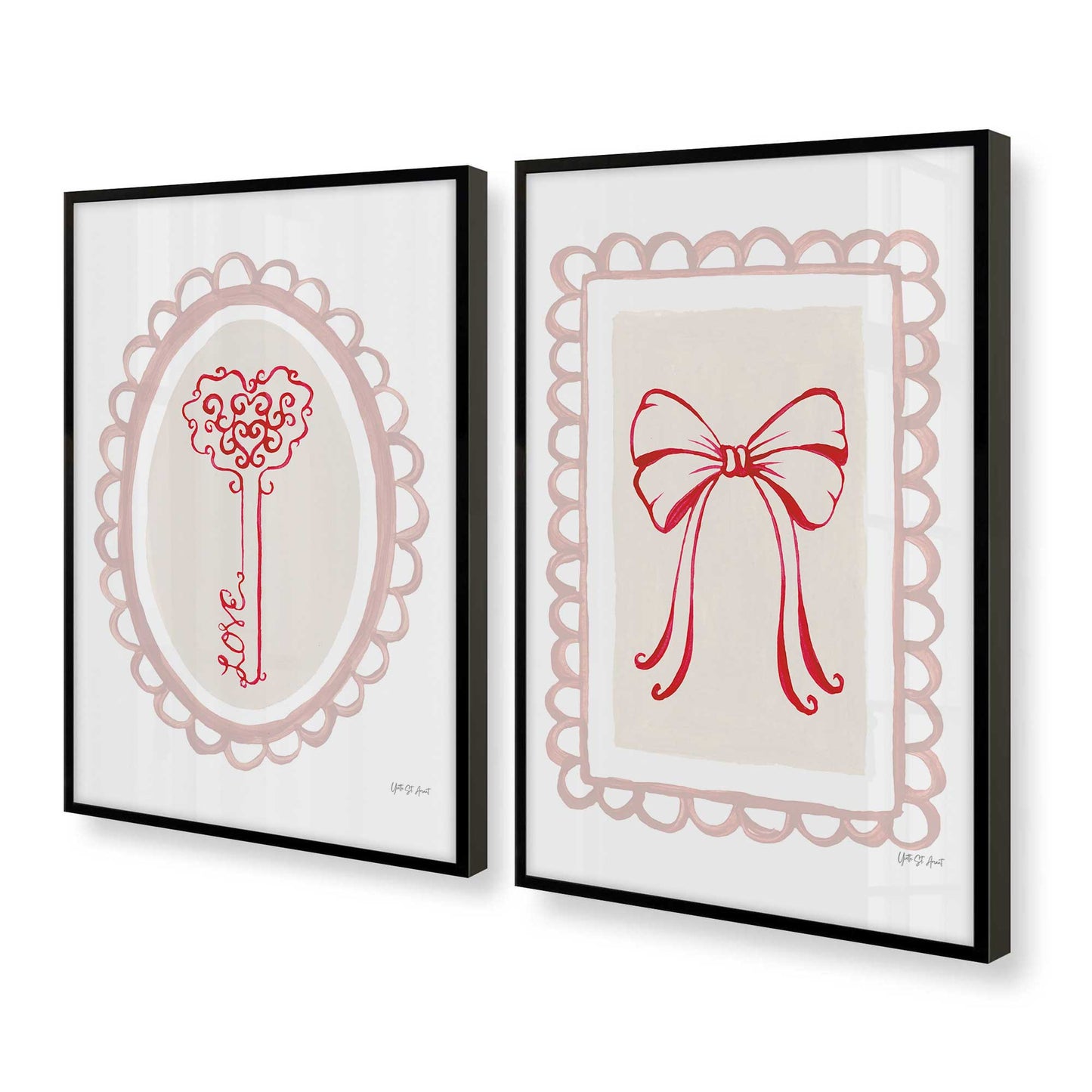[Color:Satin Black], Picture of art in a Satin Black frame at an angle