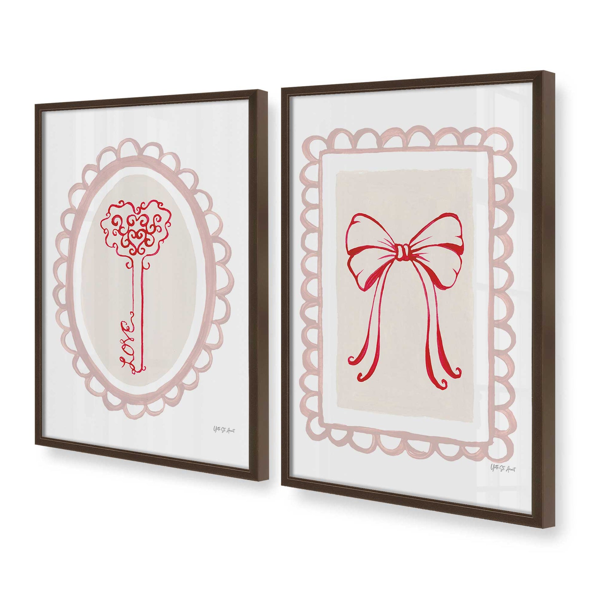 [Color:Belvinder Brown], Picture of art in a Belvinder Brown frame at an angle