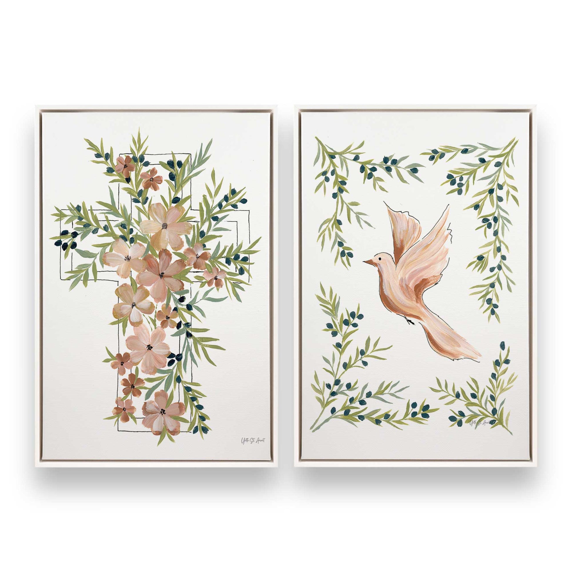 [Color:Opaque White], Picture of art in a White frame