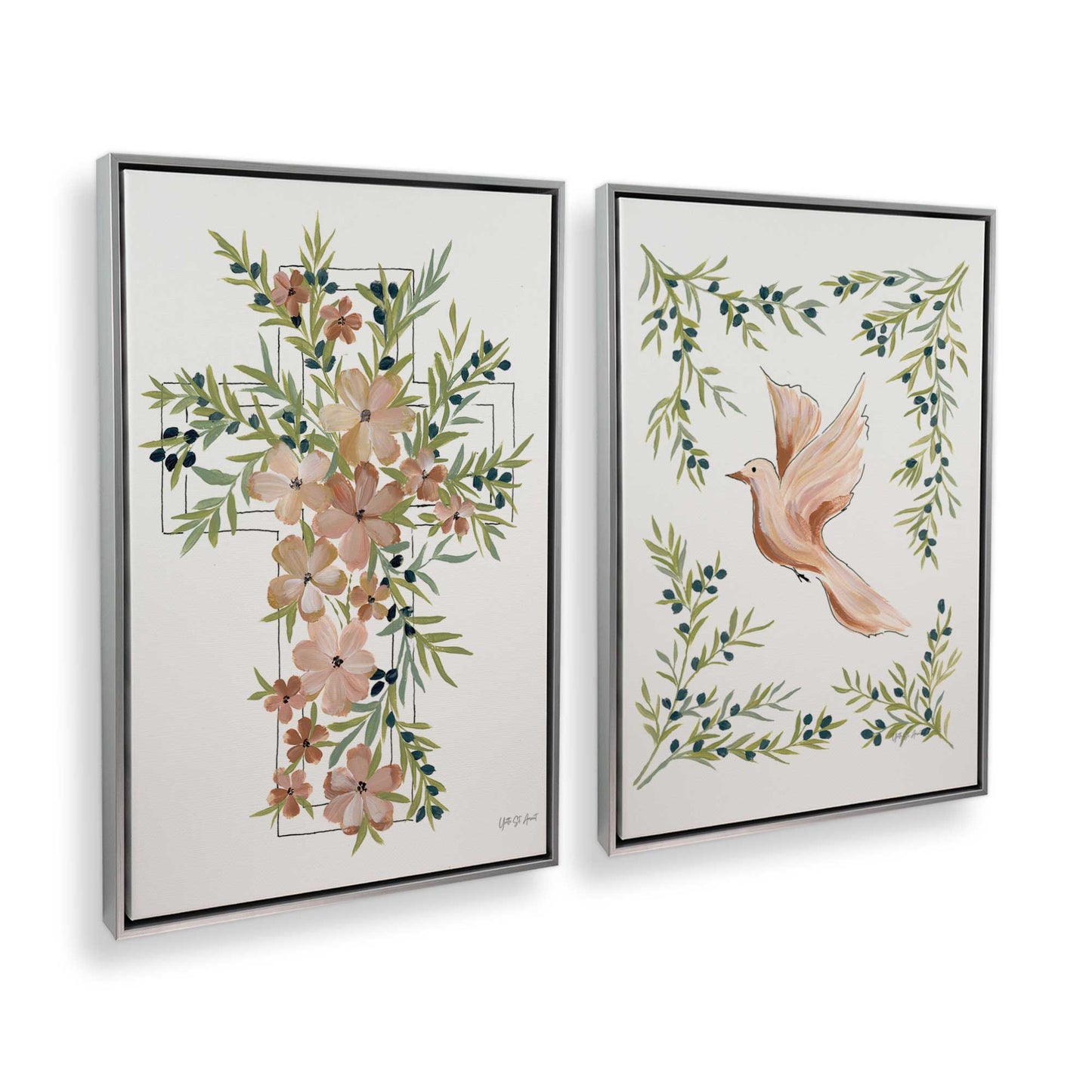 [Color:Polished Chrome], Picture of art in a Polished Chrome frame at an angle
