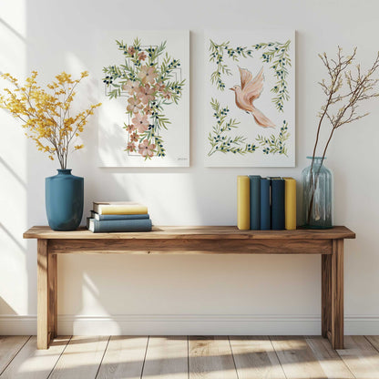 [Color:Opaque White], Picture of art in a White frame