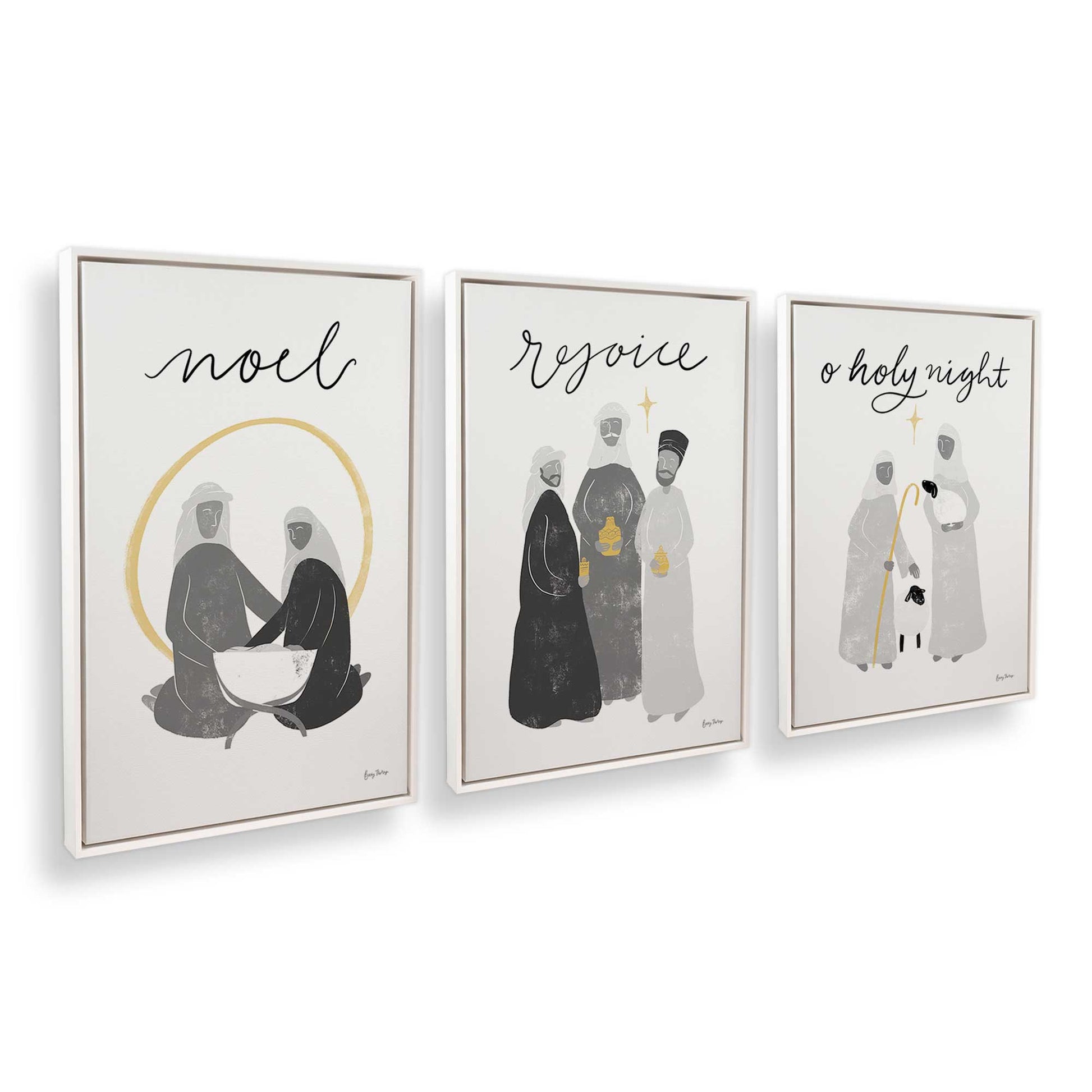 [Color:Opaque White], Picture of art in a White frame at an angle