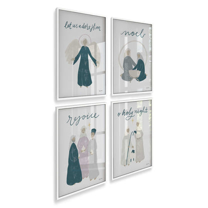 [Color:Opaque White], Picture of art in an Opaque White frame at an angle