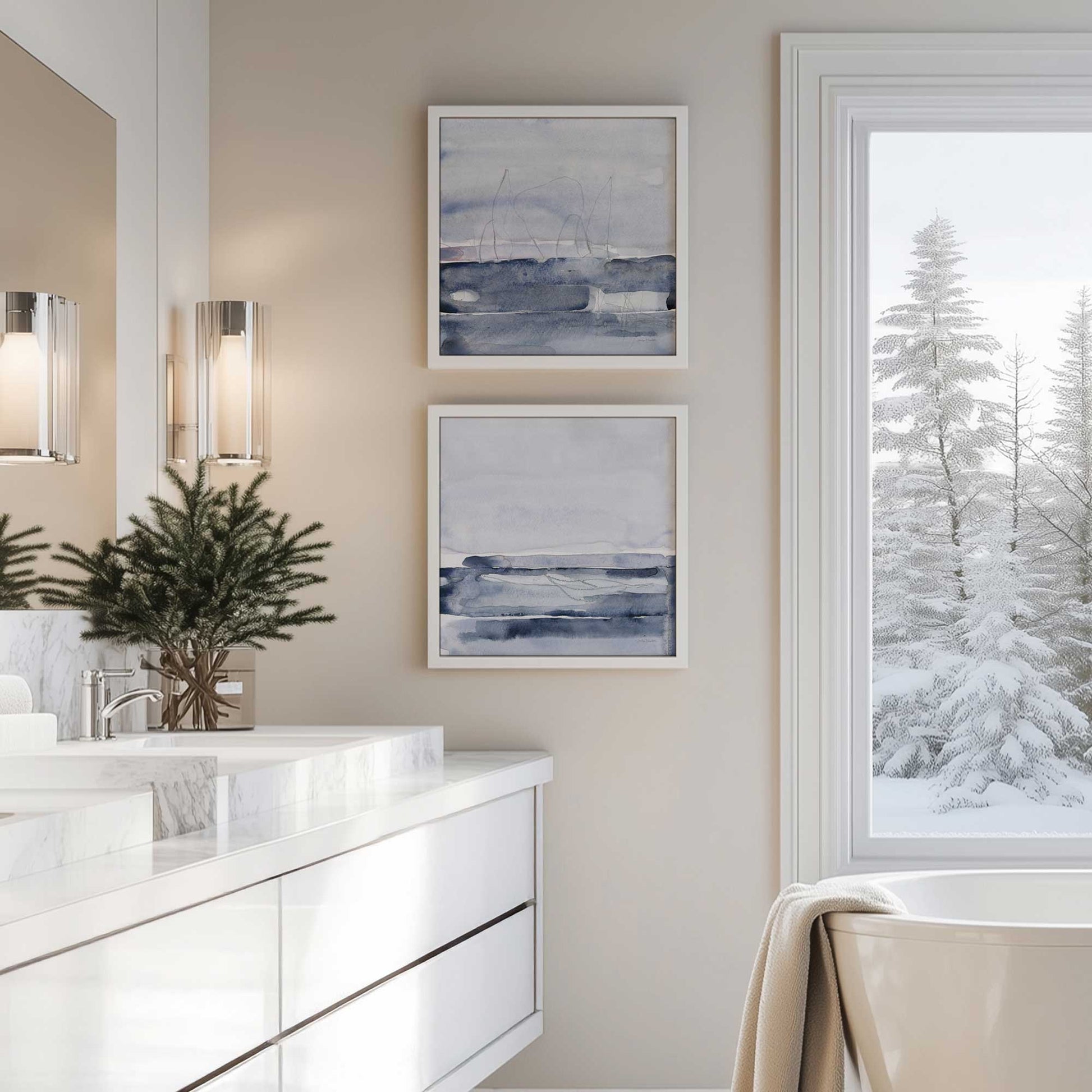 [Color:Opaque White], Picture of art in an Opaque White frame