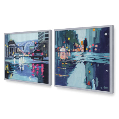 [Color:Polished Chrome], Picture of art in a Polished Chrome frame of the corner