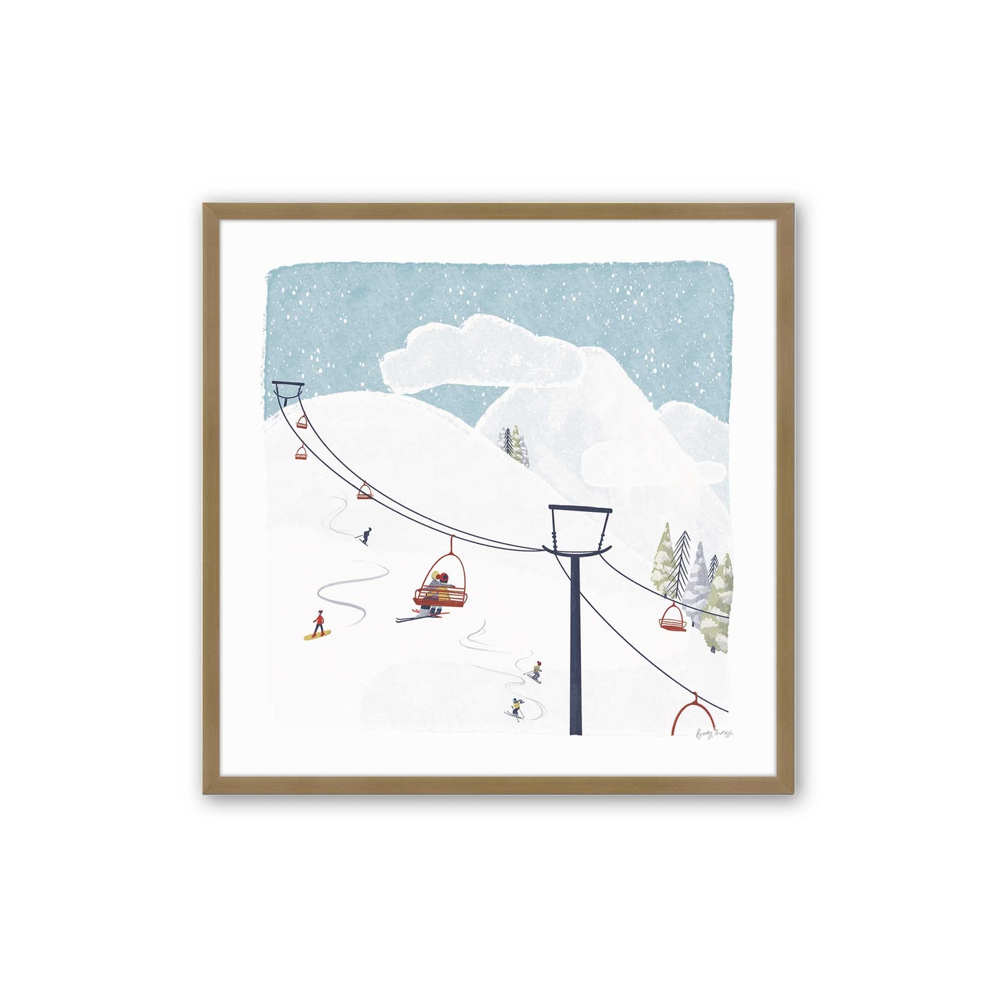 [Color:Brushed Gold], Picture of art in a Brushed Gold frame