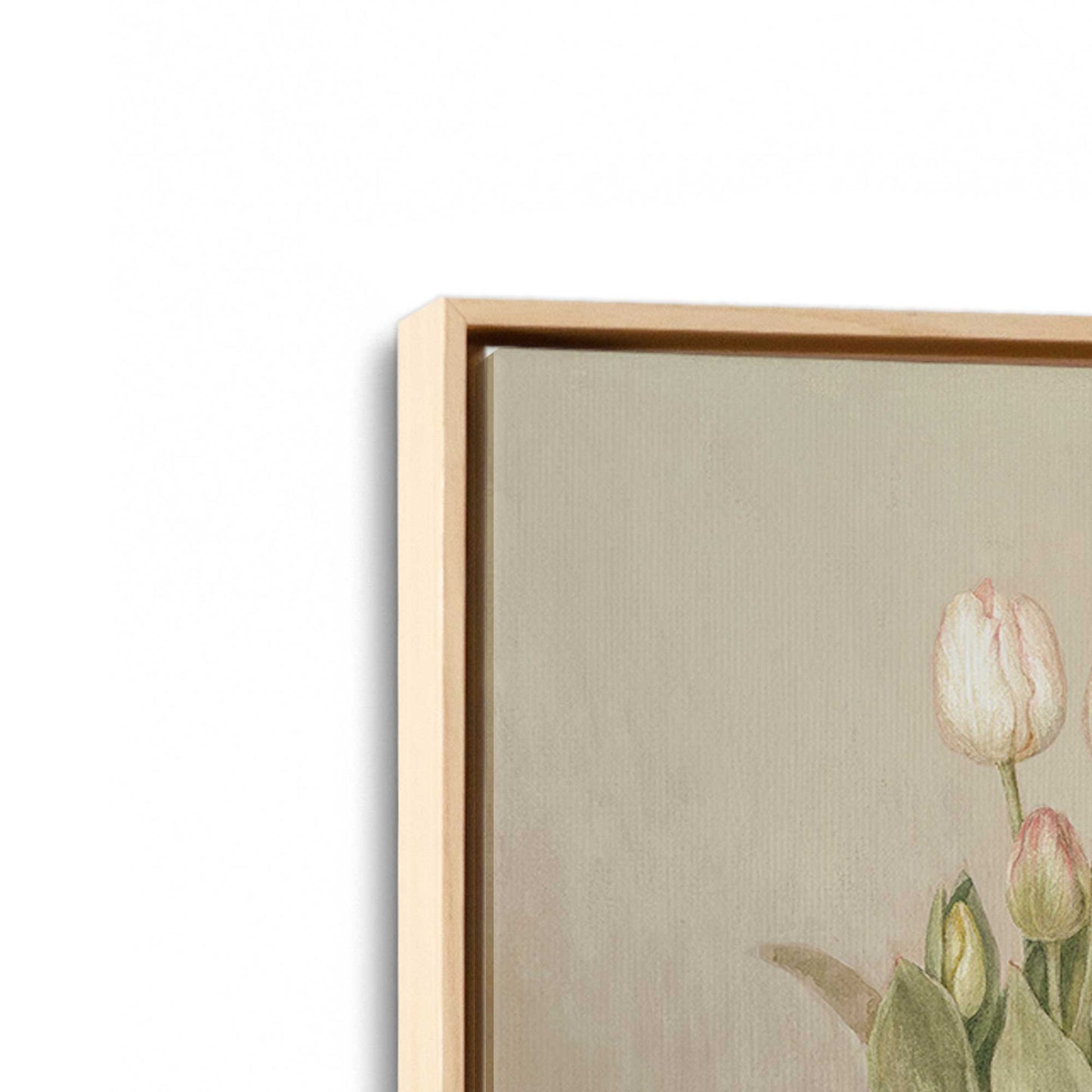 [Color:American Maple], Picture of art in a American Maple frame at an angle