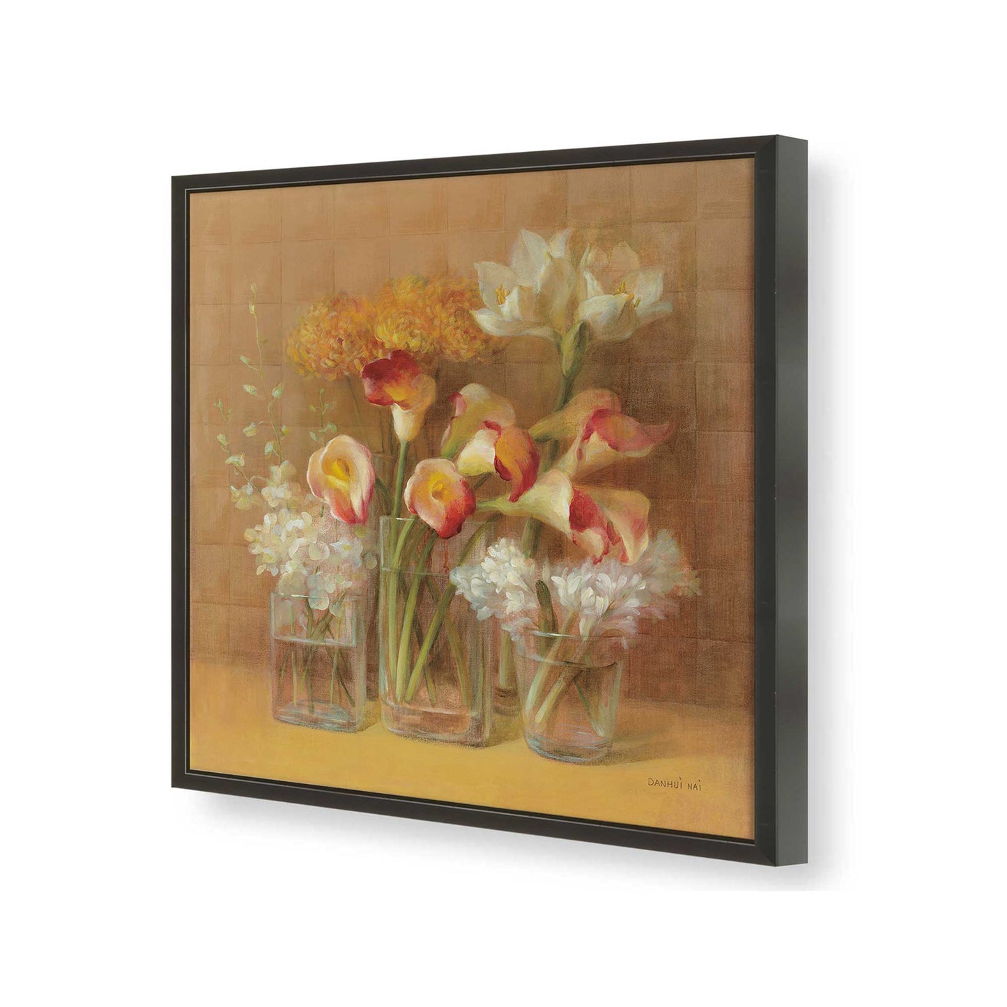[Color:Satin Black], Picture of art in a Satin Black frame of the corner