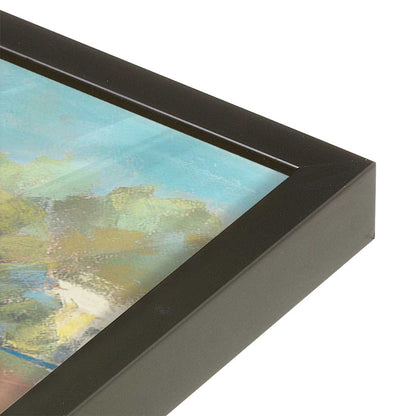 [Color:Satin Black], Picture of art in a Satin Black frame at an angle