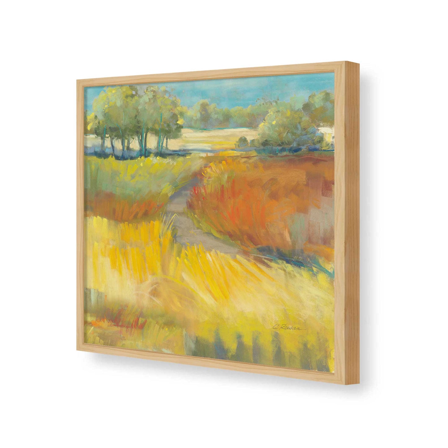 [Color:American Maple], Picture of art in a American Maple frame of the corner
