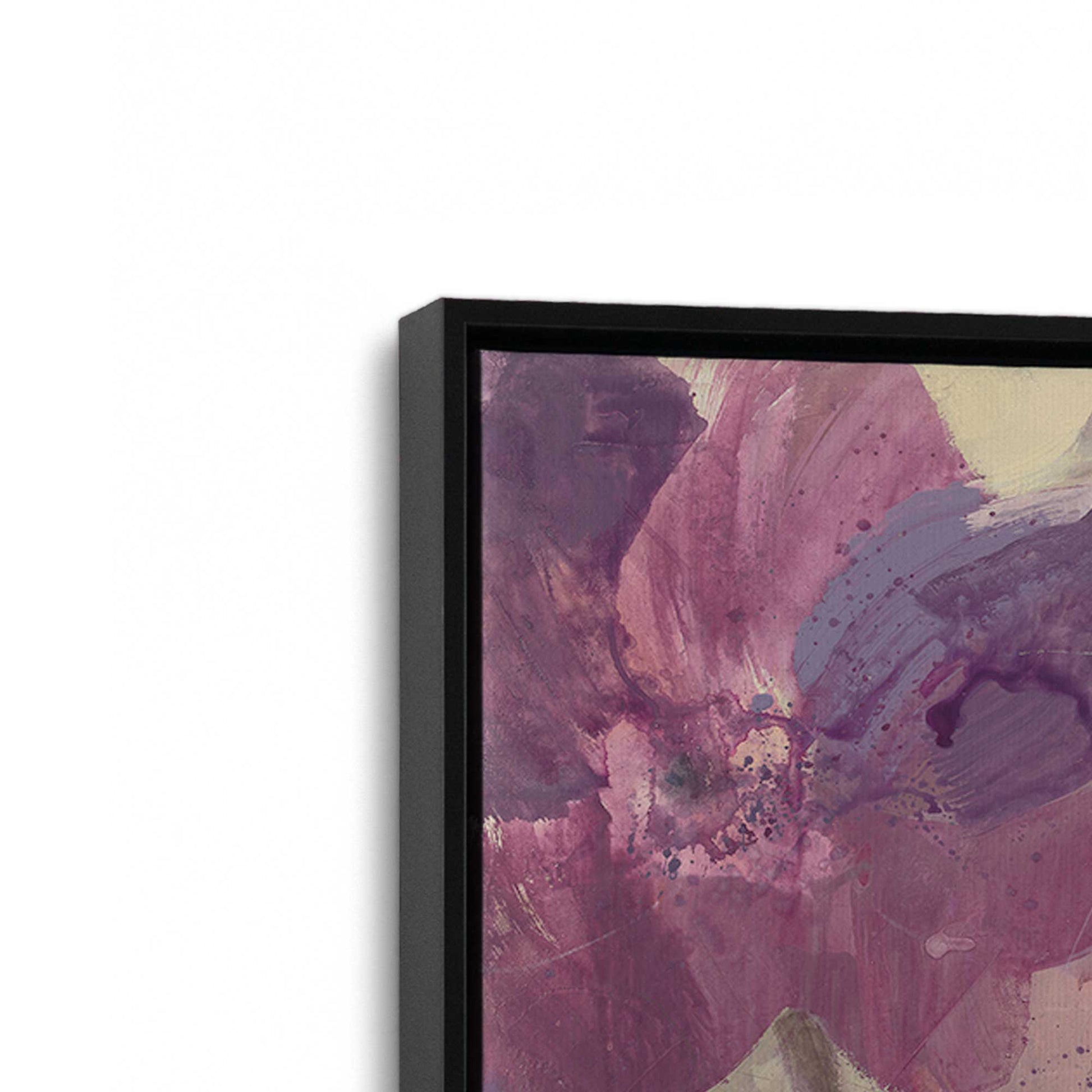 [Color:Satin Black], Picture of art in a Satin Black frame at an angle