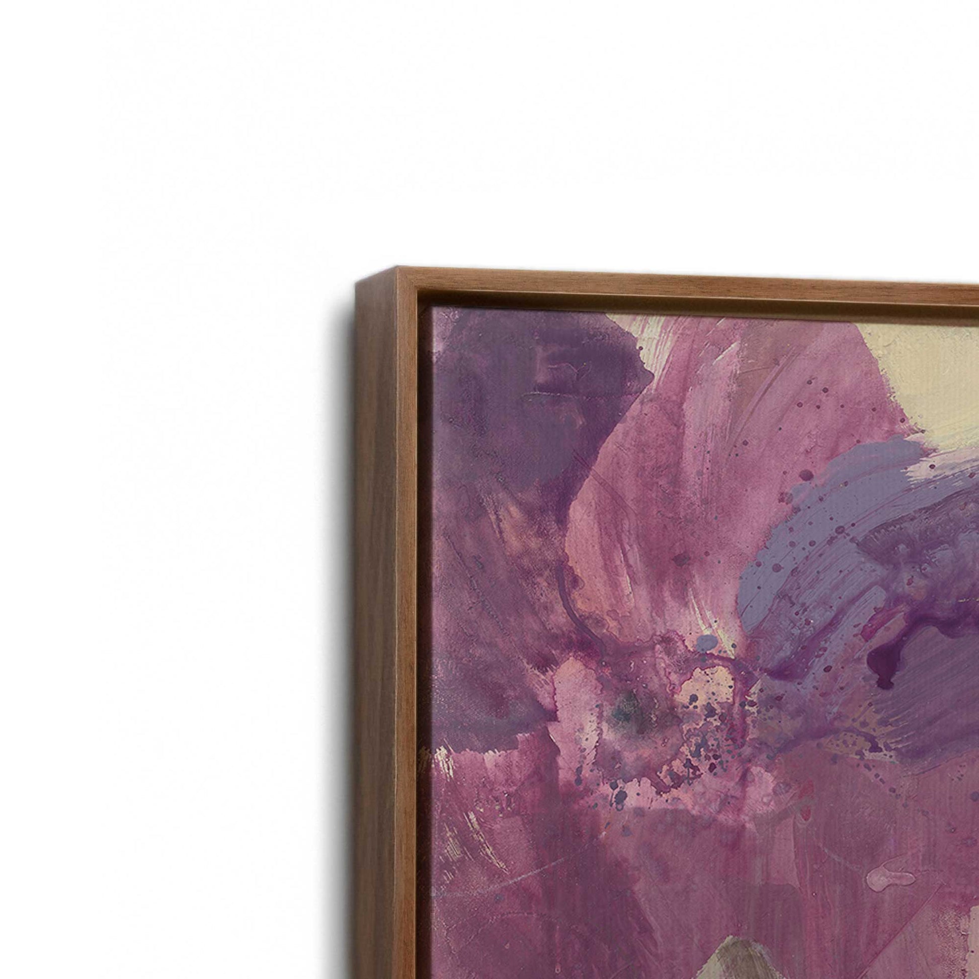 [Color:Walnut], Picture of art in a Walnut frame at an angle