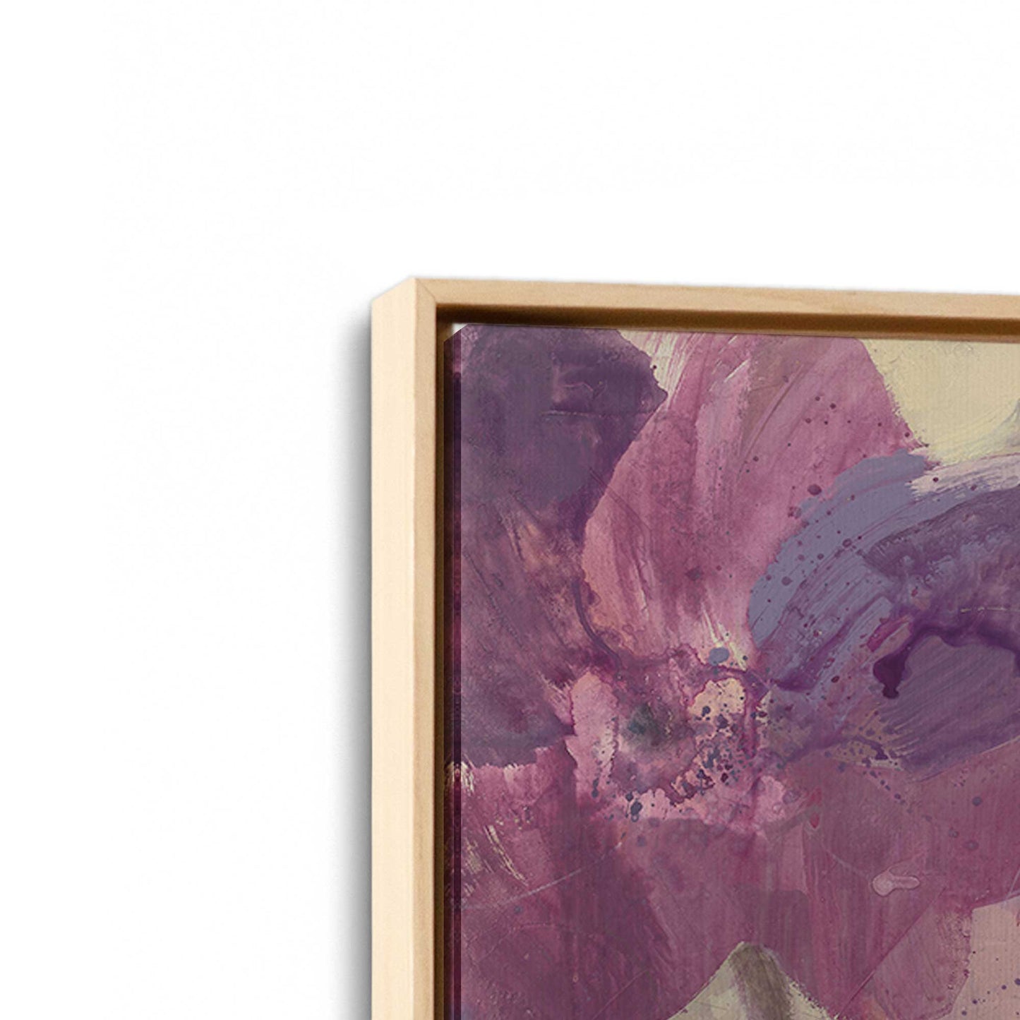 [Color:American Maple], Picture of art in a American Maple frame at an angle