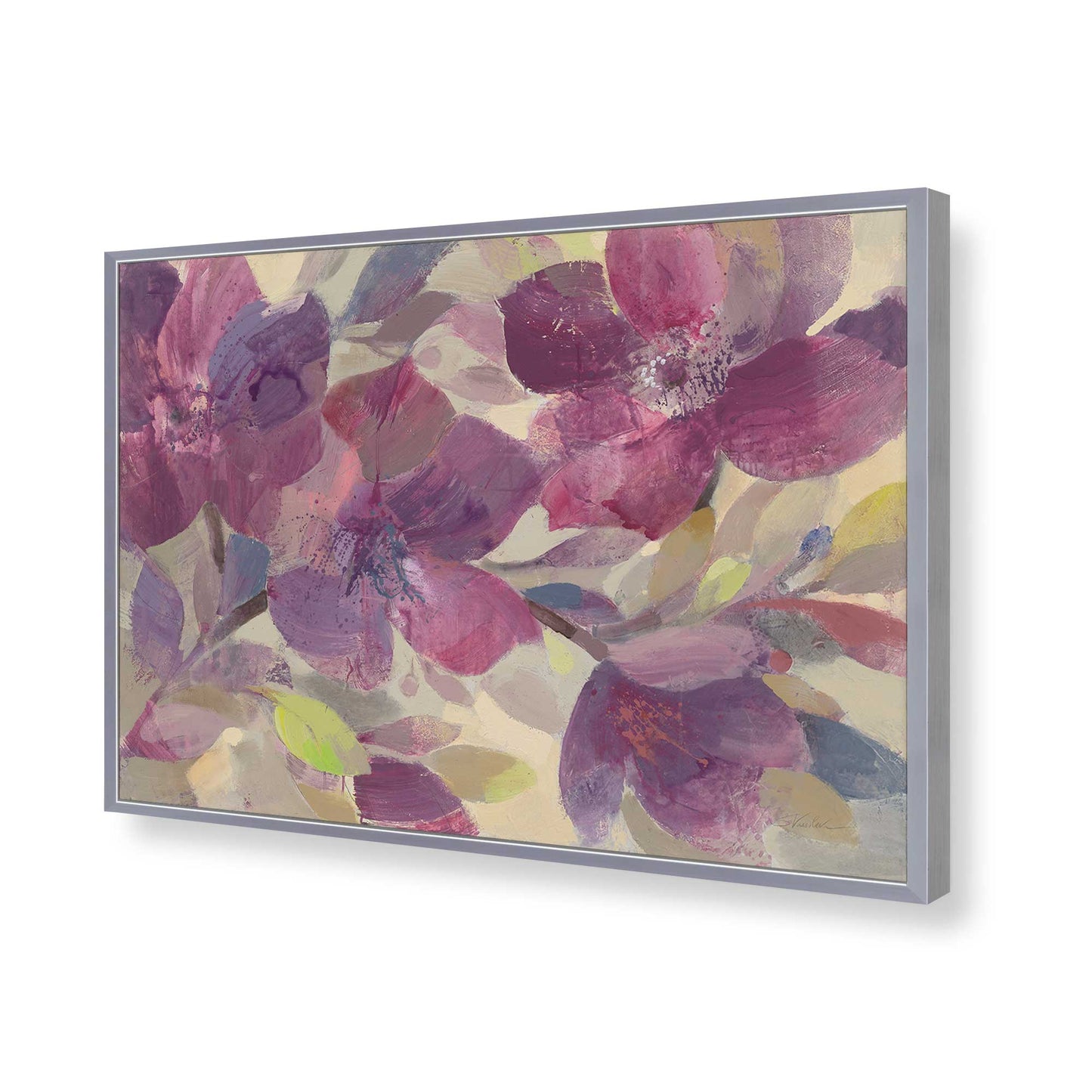 [Color:Polished Chrome], Picture of art in a Polished Chrome frame of the corner