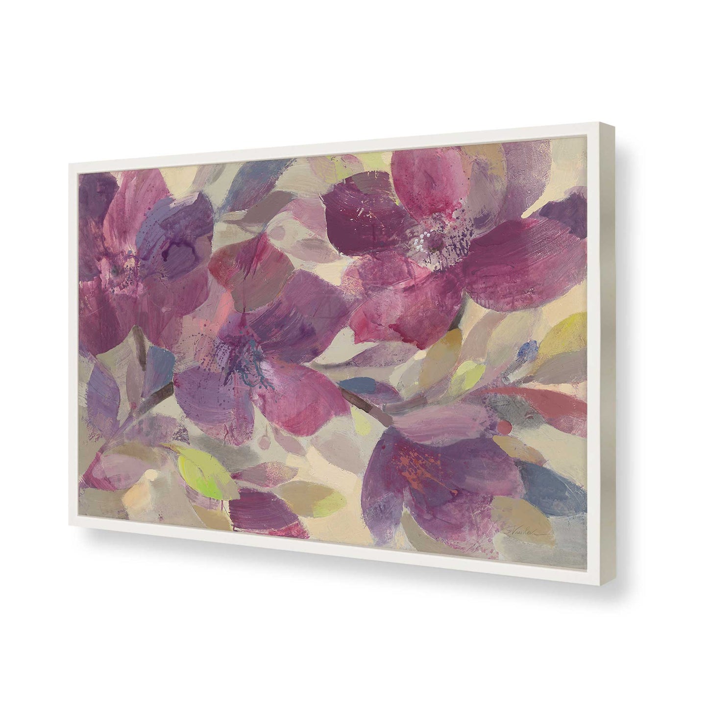 [Color:Opaque White], Picture of art in a Opaque White frame of the corner
