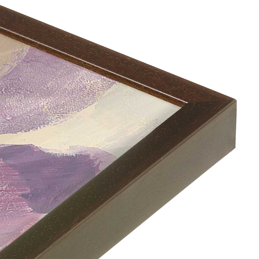 [Color:Brown], Picture of art in a Brown frame at an angle