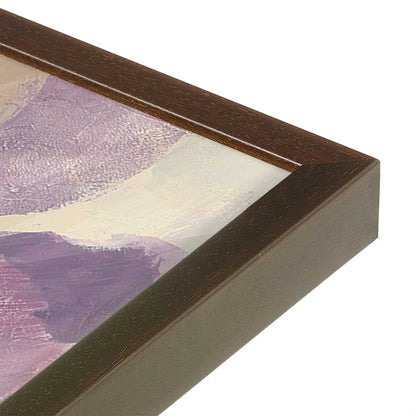 [Color:Brown], Picture of art in a Brown frame at an angle