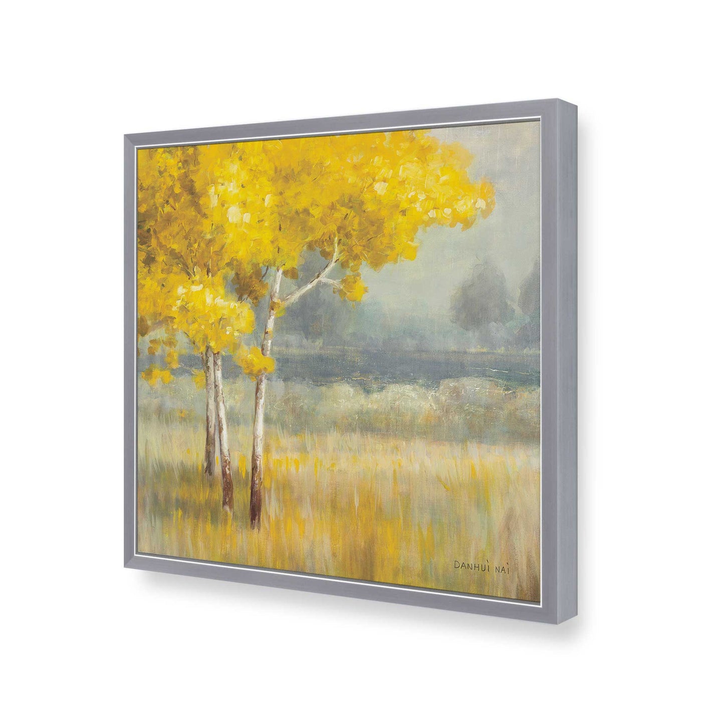 [Color:Polished Chrome], Picture of art in a Polished Chrome frame of the corner