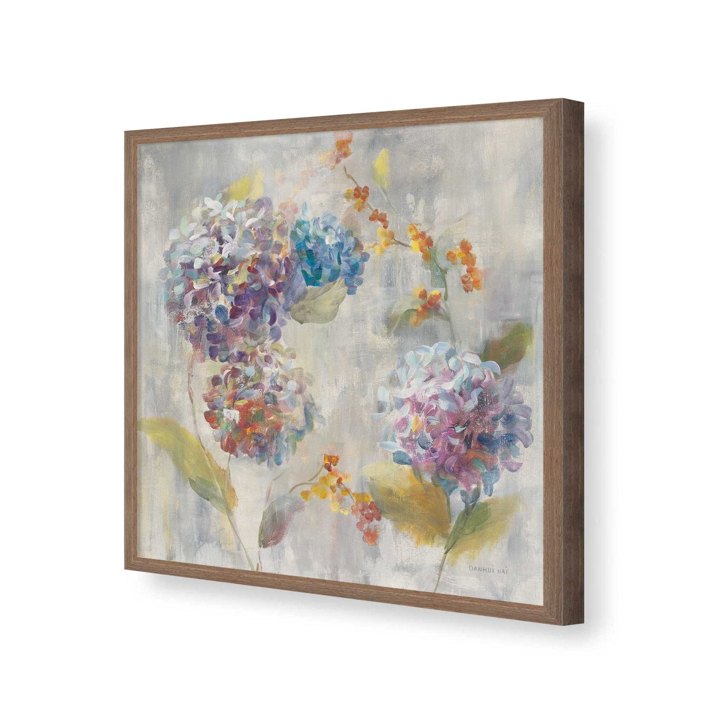 [Color:Walnut], Picture of art in a Walnut frame of the corner
