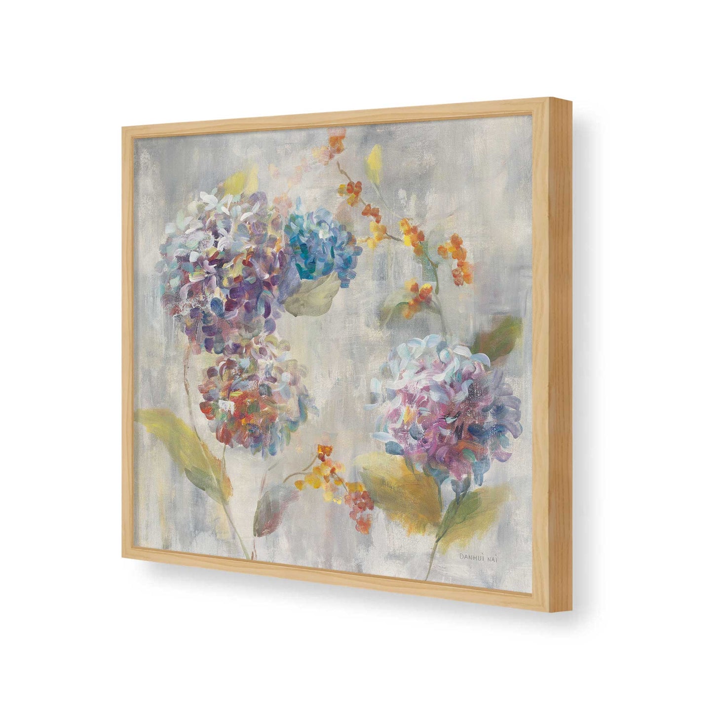 [Color:American Maple], Picture of art in a American Maple frame of the corner