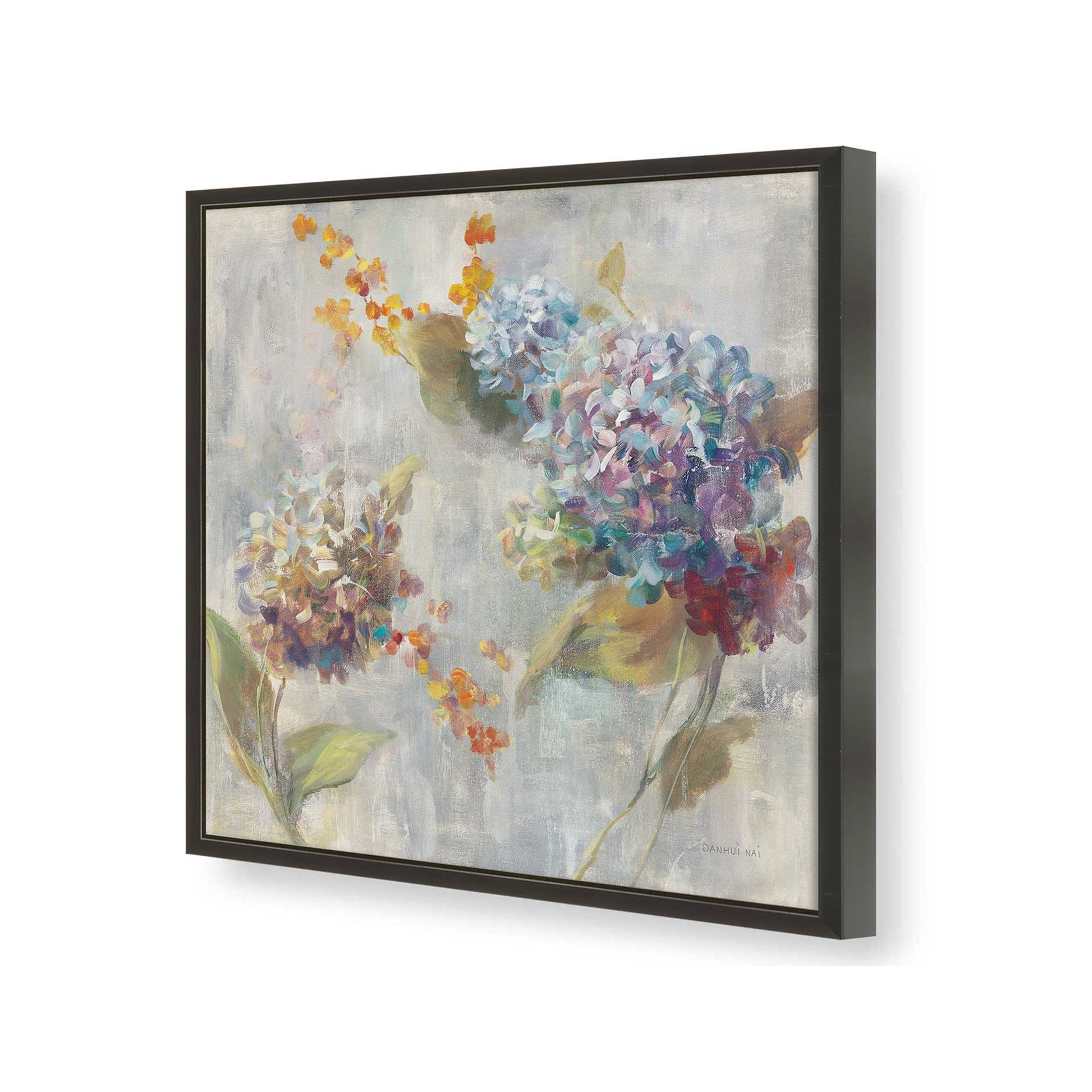 [Color:Satin Black], Picture of art in a Satin Black frame of the corner
