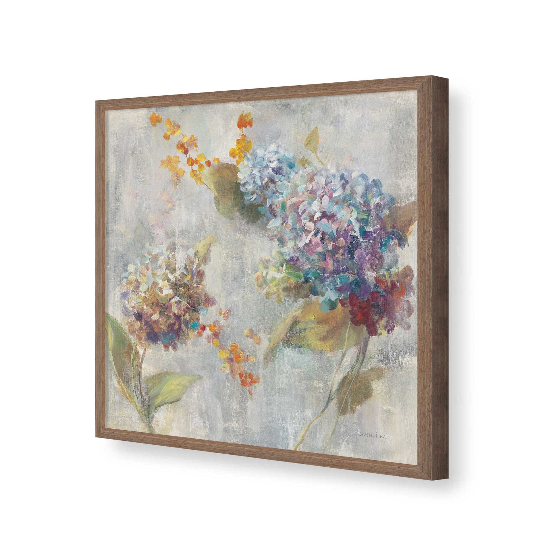 [Color:Walnut], Picture of art in a Walnut frame of the corner