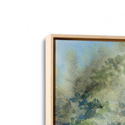 [Color:American Maple], Picture of art in a American Maple frame at an angle