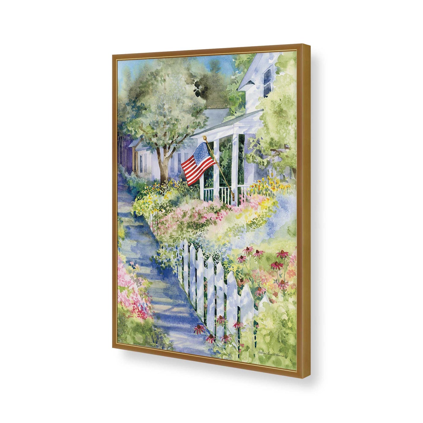 [Color:Polished Gold], Picture of art in a Polished Gold frame of the corner