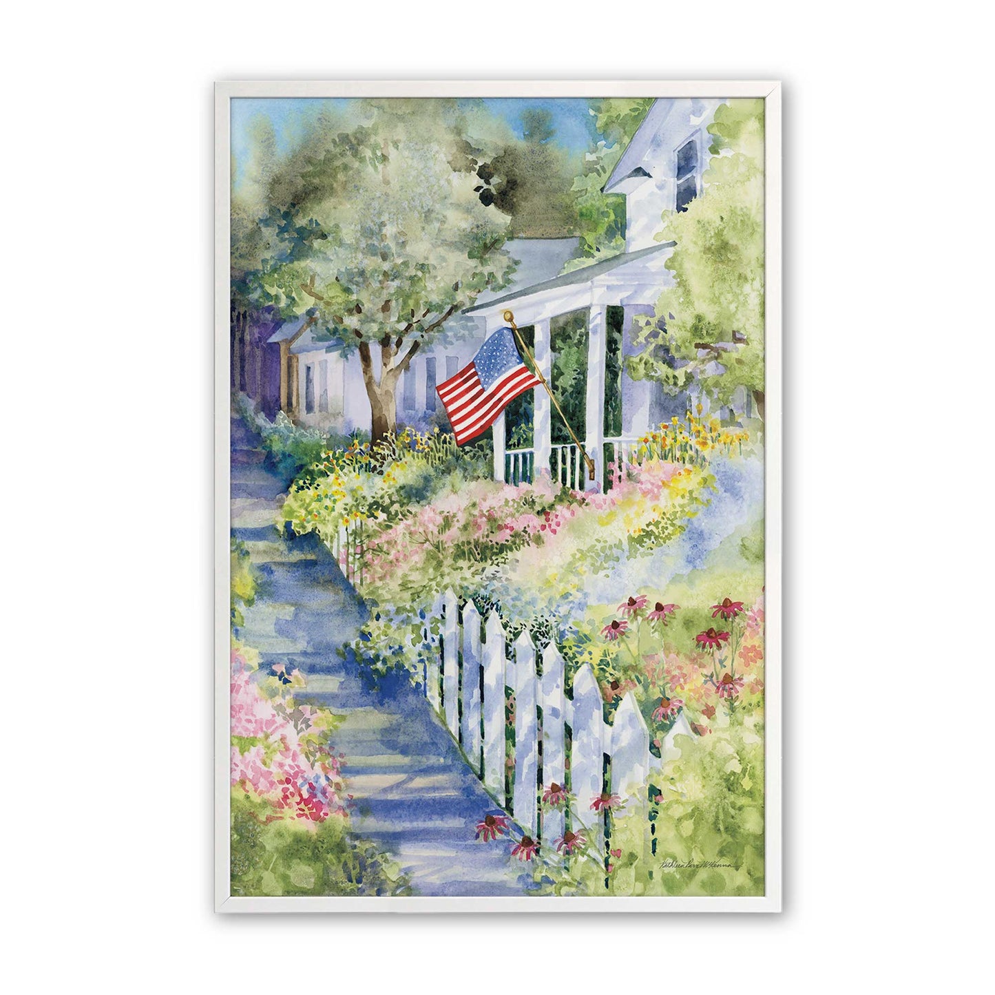 [Color:Opaque White], Picture of art in a Opaque White frame
