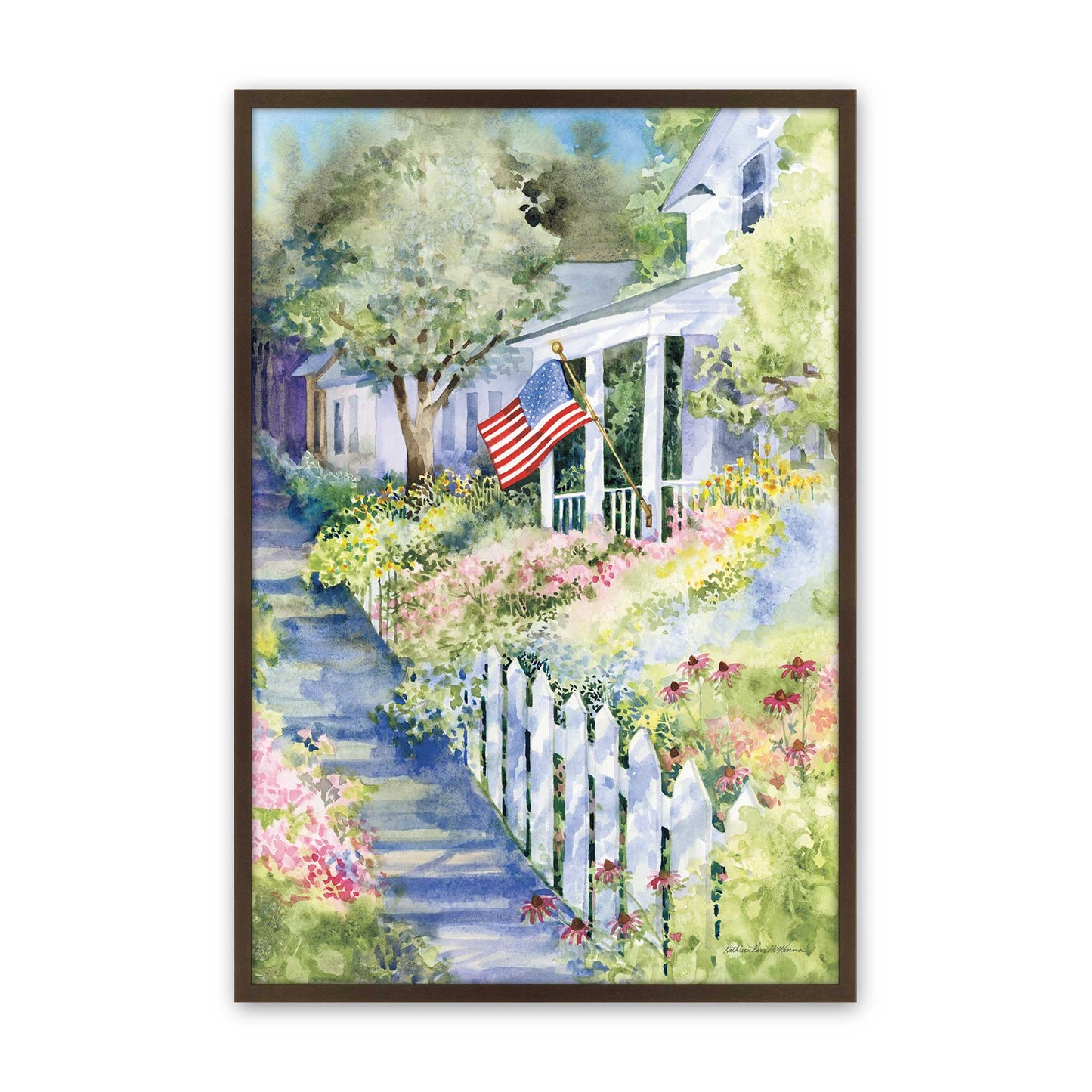 [Color:Brown], Picture of art in a Brown frame