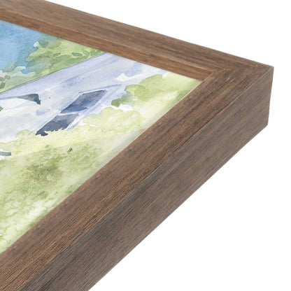[Color:Walnut], Picture of art in a Walnut frame at an angle