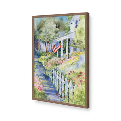 [Color:Walnut], Picture of art in a Walnut frame of the corner