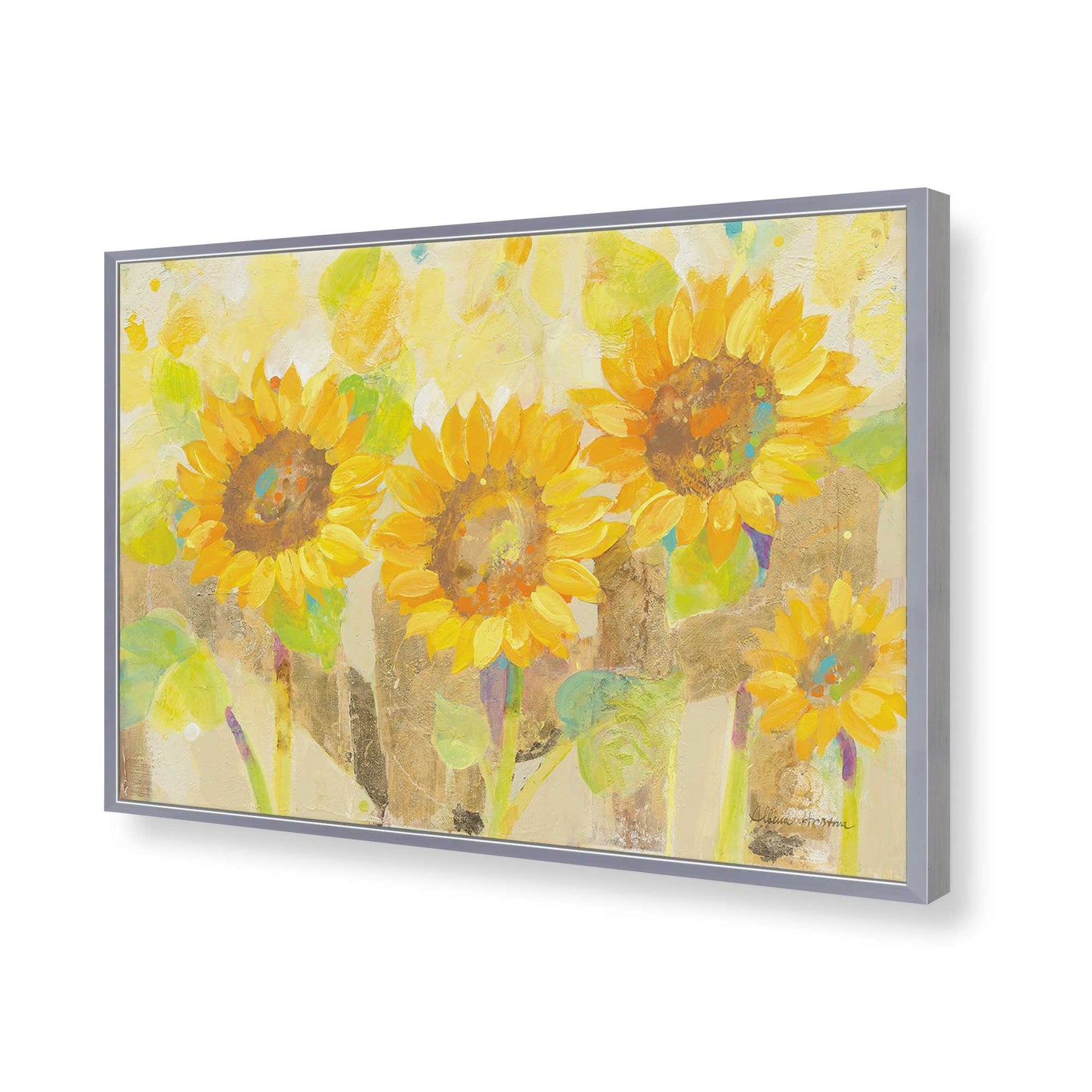 [Color:Polished Chrome], Picture of art in a Polished Chrome frame of the corner