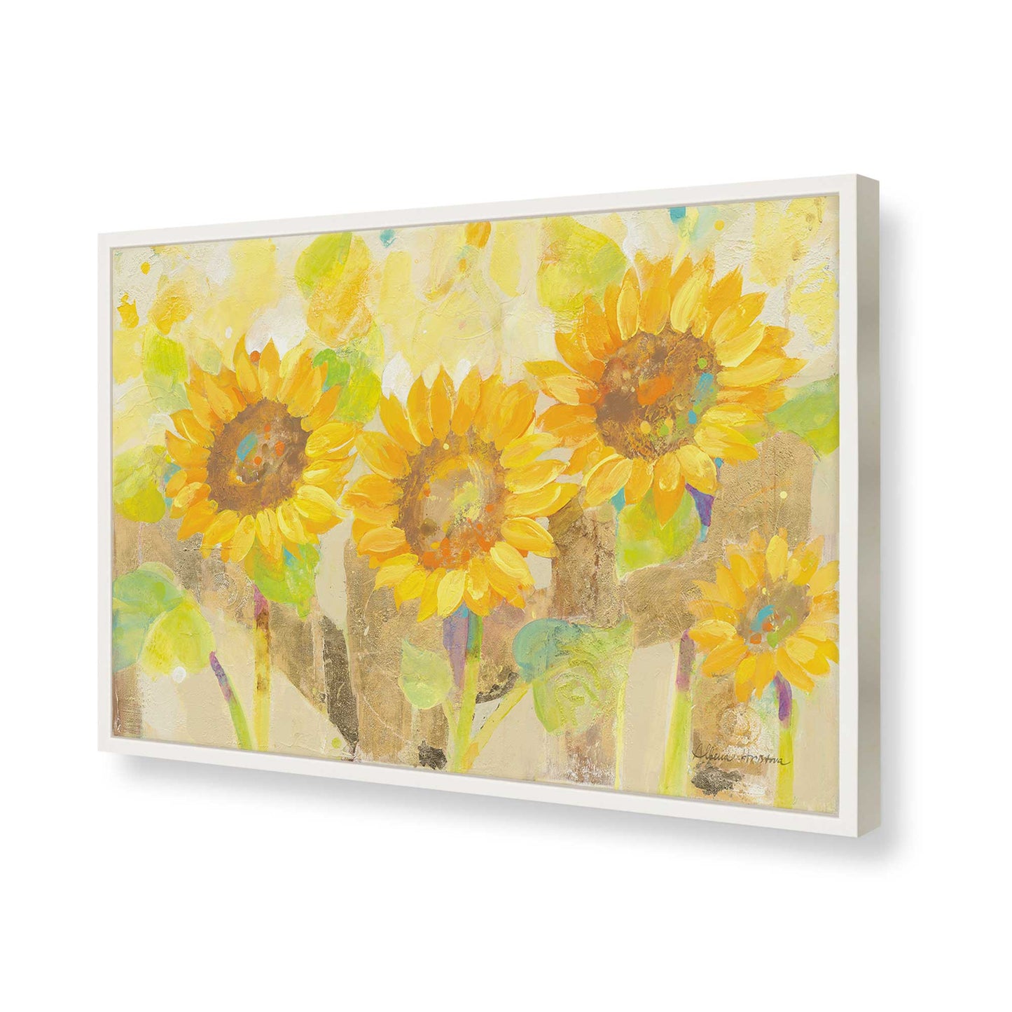 [Color:Opaque White], Picture of art in a Opaque White frame of the corner
