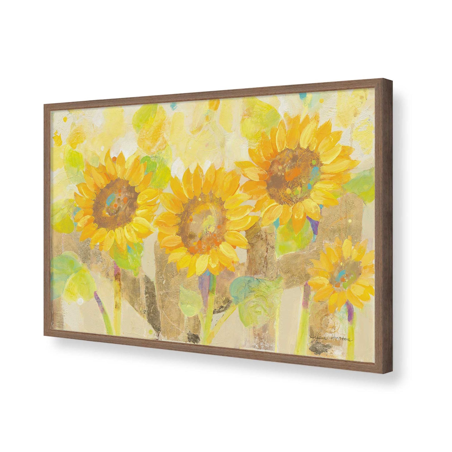[Color:Walnut], Picture of art in a Walnut frame of the corner
