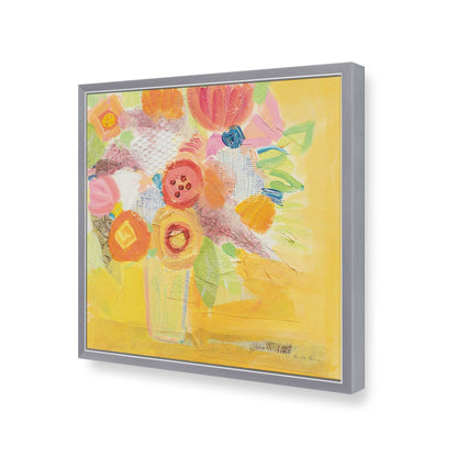 [Color:Polished Chrome], Picture of art in a Polished Chrome frame of the corner