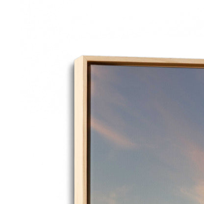 [Color:American Maple], Picture of art in a American Maple frame at an angle