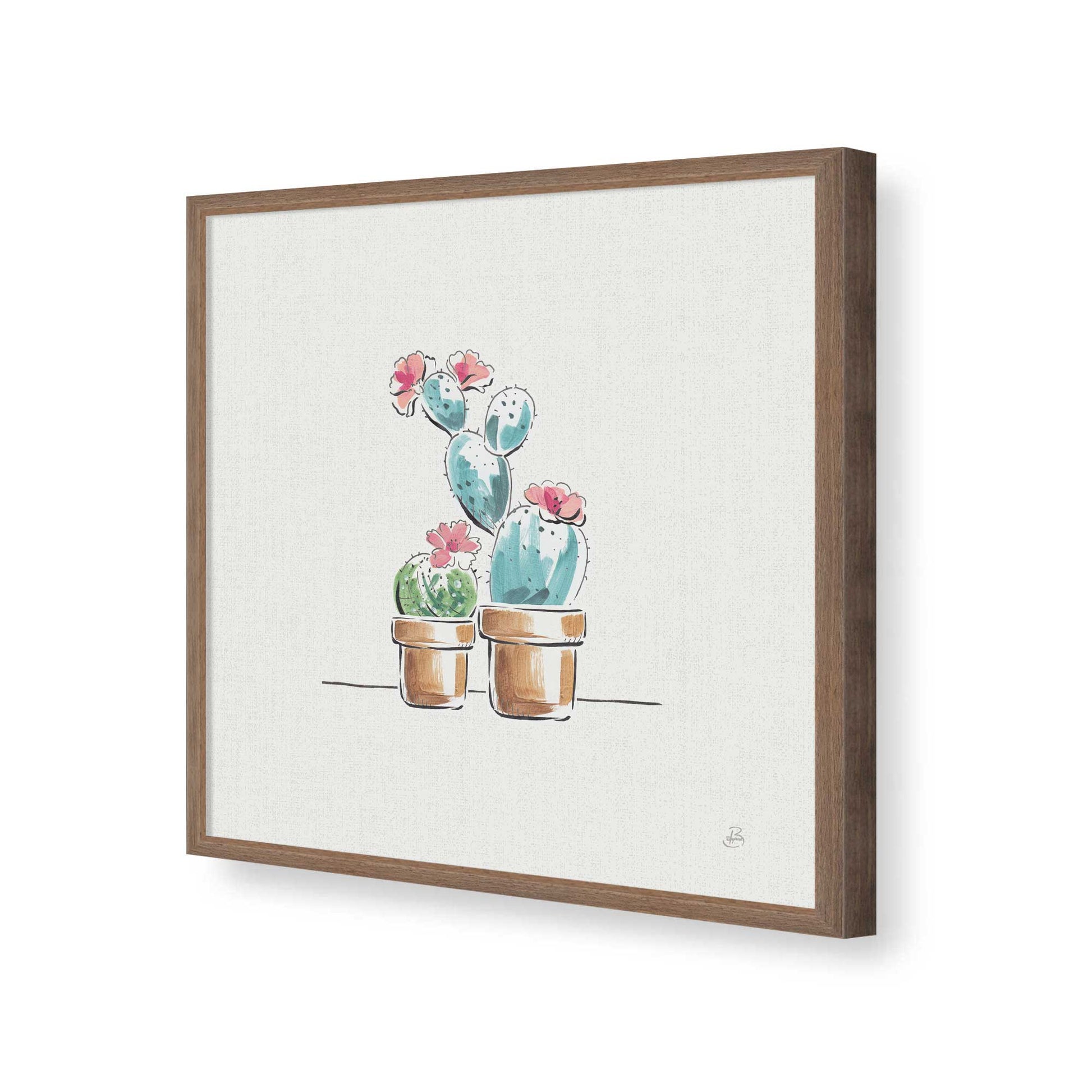 [Color:Walnut], Picture of art in a Walnut frame of the corner